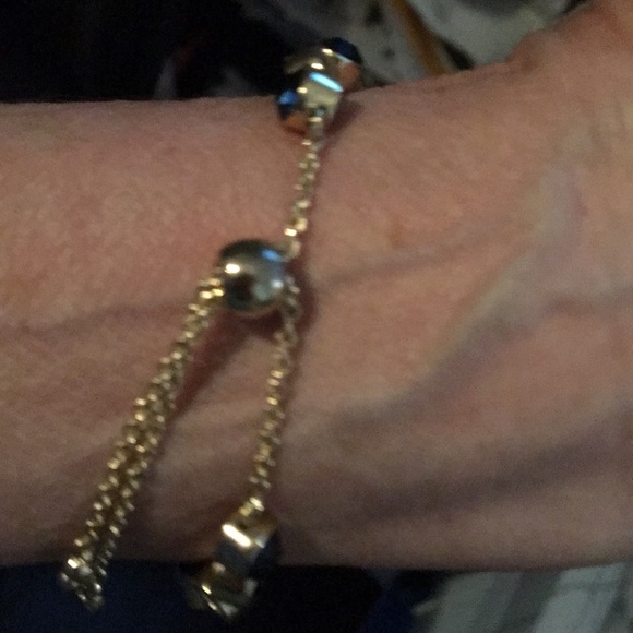 Rachel roy black crystals and gold bracelet - Picture 2 of 2